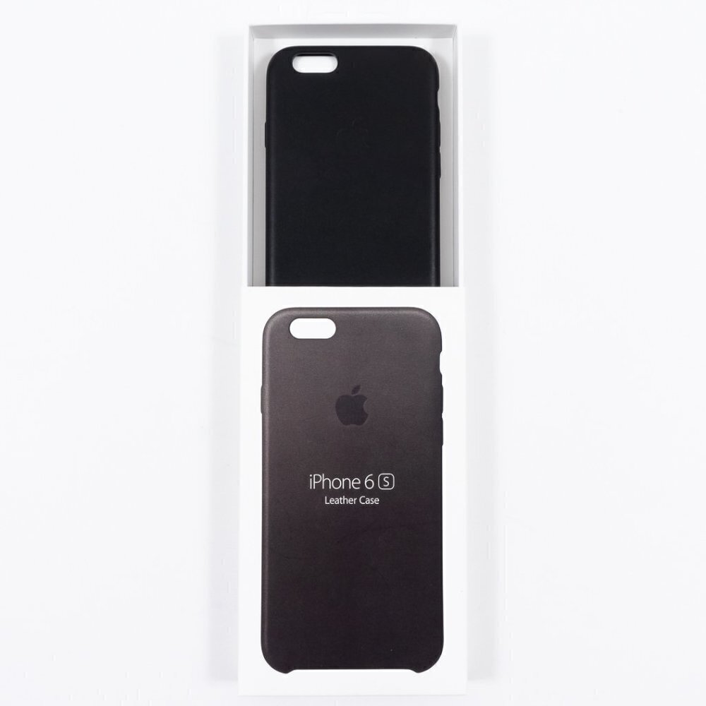 NWT Official Apple iPhone 6s Leather Case Black - Picture 6 of 8